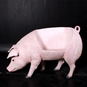 뚱뚱한 돼지 의자 동물조형물 장식인형 인테리어소품